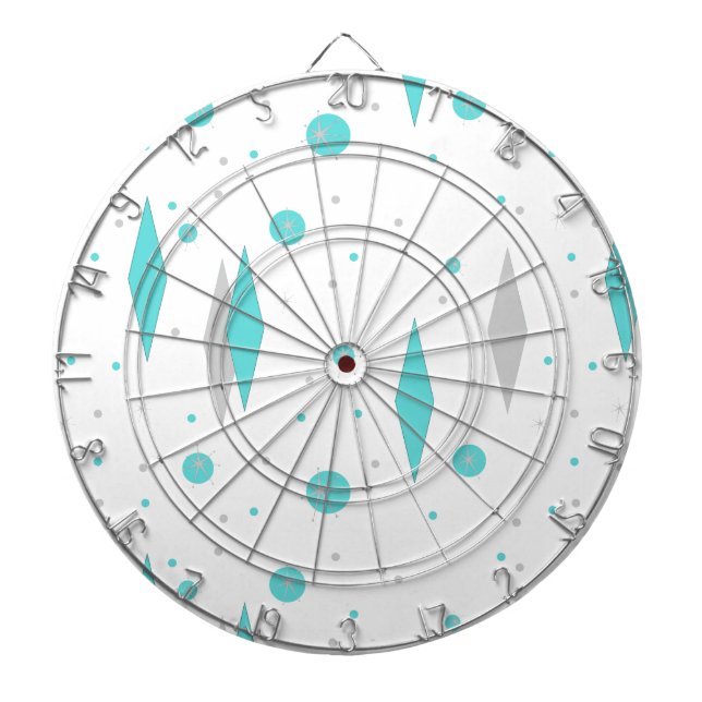 Rétro diamant de turquoise et Cible de flechettes (Devant)