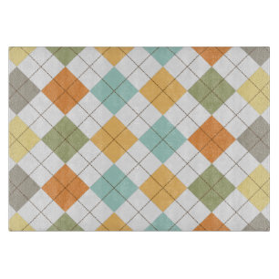 Retro Diamond Pattern Cutting Board