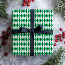 Retro Diamond Preppy Emerald Green Christmas