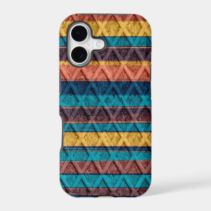 Retro diamond rust metal stripes