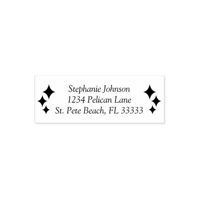 Retro Diamonds Return Address Self-inking Stamp (Design)