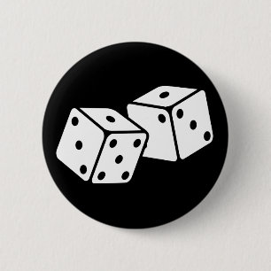 Retro Dice 2 Inch Round Button