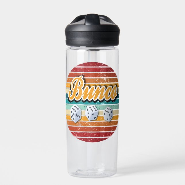 Retro Dice Bunco Water Bottle (Front)