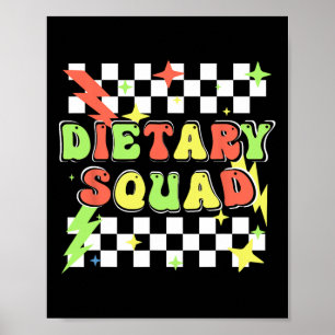 Retro Dietary Squad Dietary Appreciation Week For  Poster