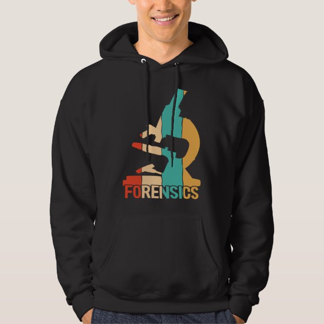 Retro Digital Forensics Science Forensic Scientist Hoodie (Front)