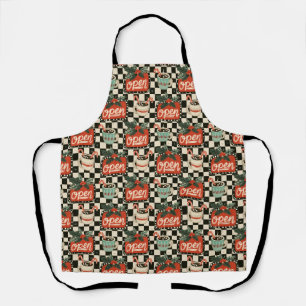 Retro Diner Christmas Baking Style Apron