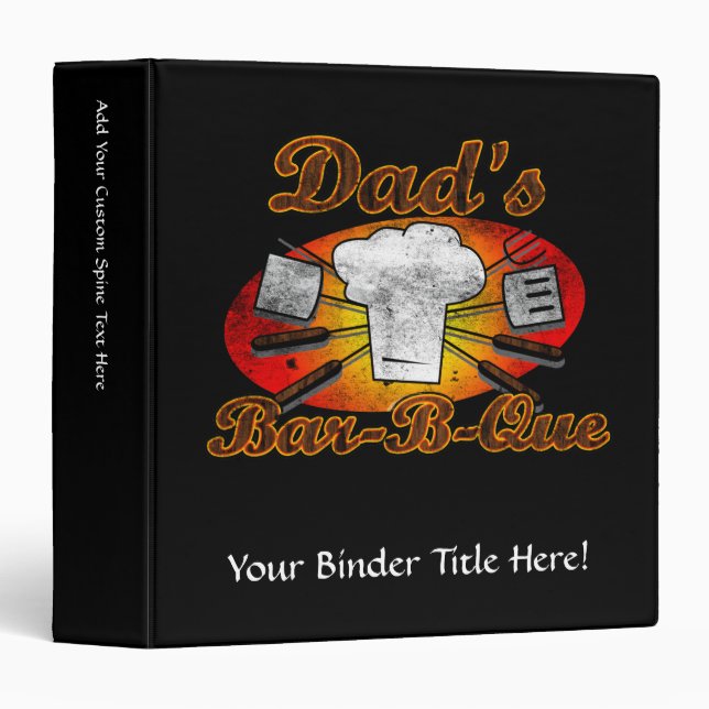 Retro Diner, Dad's Bar-B-Que Binder (Front/Spine)