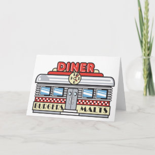 retro diner design card