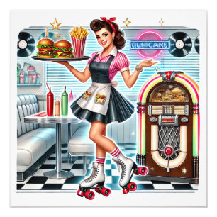 RETRO DINER FIFTIES PHOTO PRINT