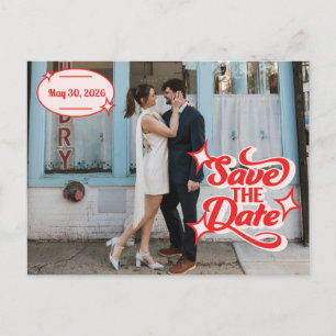 Retro Diner Save The Date Post Card