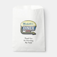 Retro Diner Sign 50s Party Theme Personalized Name