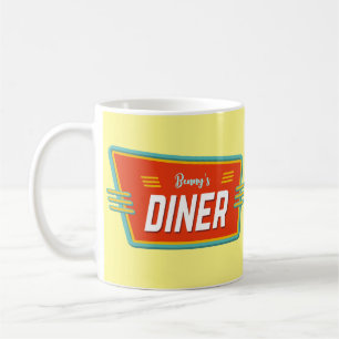 Retro Diner Sign Custom  Coffee Mug