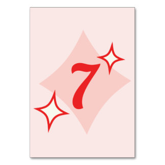 Retro Diner Table Numbers