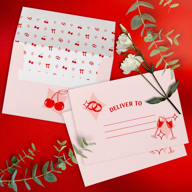 Retro Diner Wedding Envelope (Retro Diner Theme Wedding Envelope)