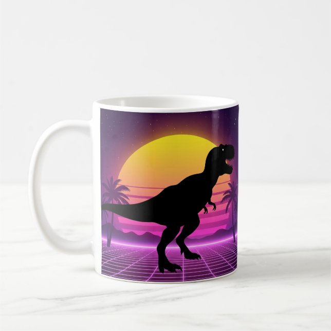 Retro Dino Vibes Coffee Mug (Left)