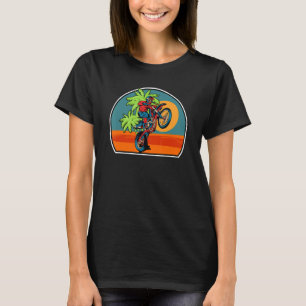 Retro Dirt Biker Wheelie Vintage Motocross Dirt B T-Shirt