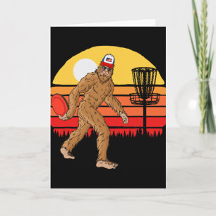 Retro Disc Golf Bigfoot Vintage Discus Sasquatch 8 Card
