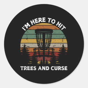 Retro Disc Golf Design For Men Women Kids Disc Gol Classic Round Sticker