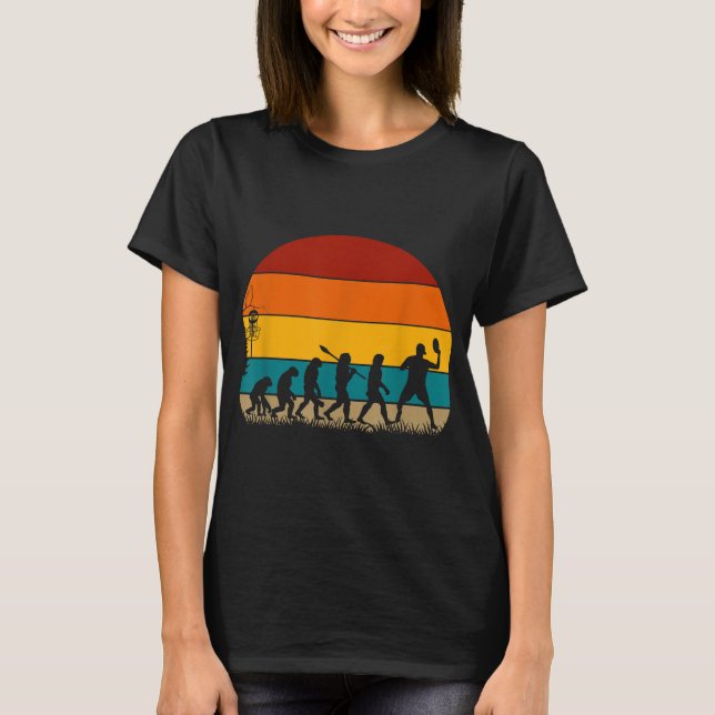 Retro Disc Golf Evolution T-Shirt (Front)