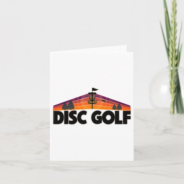 Retro Disc Golf Lover Design - Disc Golf Sport  Card (Front)