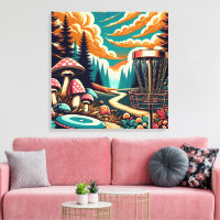 Retro Disc Golf Psychedelic Art