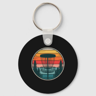 Retro Disc Golf Sket Keychain