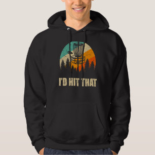 Retro Disc Golf Spor , Sunset Vintage Frisbee Golf Hoodie