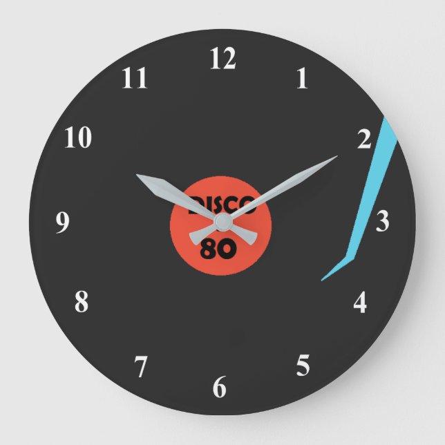 Retro Disco 80s Dance Party  Large Clock (Front)