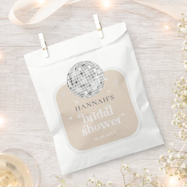 Retro Disco Ball Bridal Shower Favour Bag (Clipped)