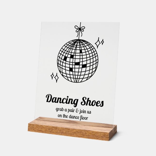 Retro Disco Ball Dancing Chaussures Mariage (Angle)