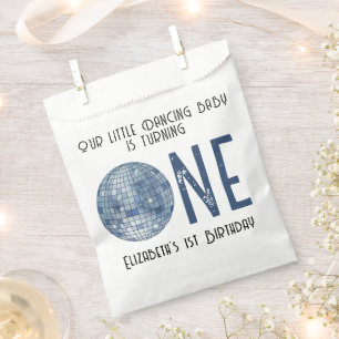 Retro Disco Ball First Birthday Party Favour Bag