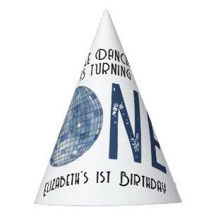 Retro Disco Ball First Birthday  Party Hat