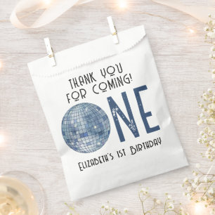 Retro Disco Ball First Birthday Party THANK YOU Favour Bag