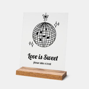 Retro Disco Ball Love est Sweet Wedding Favor