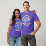 Retro Disco Ball PERSONALIZED T-Shirt<br><div class="desc">A stylized graphic of a disco ball,  personalize it with your name,  message,  date. Fun retro disco design,  cute for a bachelorette or any party.</div>