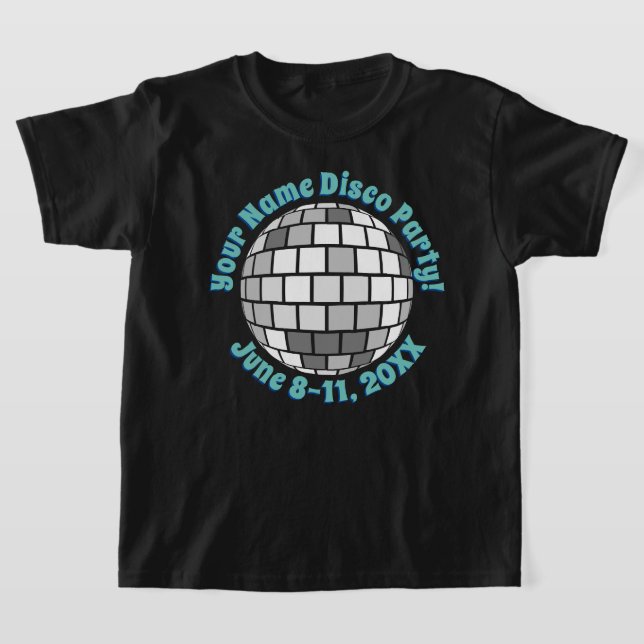 Retro Disco Ball PERSONALIZED T-Shirt (Laydown)