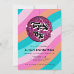 Retro Disco Ball Pink 21st Birthday Invitation<br><div class="desc">Let's Groove Tonight! Get your guests ready to boogie with this fun,  70s style collection. With whimsical colour waves in varying trendy colours and retro wording,  it is sure to stand out.</div>