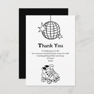 Retro Disco Bridal Shower Thank You Card