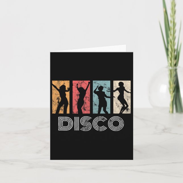 Retro Disco Dance 70s 80s Party Dance Dancer  Card (Front)