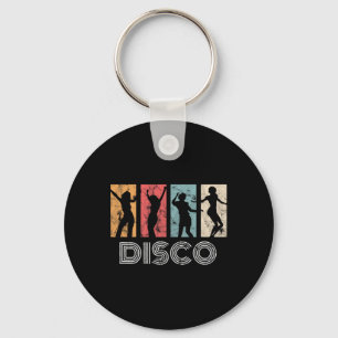 Retro Disco Dance 70s 80s Party Dance Dancer  Keychain