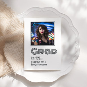 Retro Disco Graduation Photo Announcement