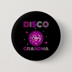 Retro Disco Grandma 70s 80s Dance Party Mirror Bal 2 Inch Round Button