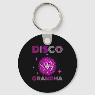 Retro Disco Grandma 70s 80s Dance Party Mirror Bal Keychain