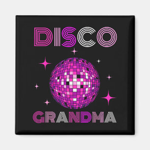 Retro Disco Grandma 70s 80s Dance Party Mirror Bal Magnet