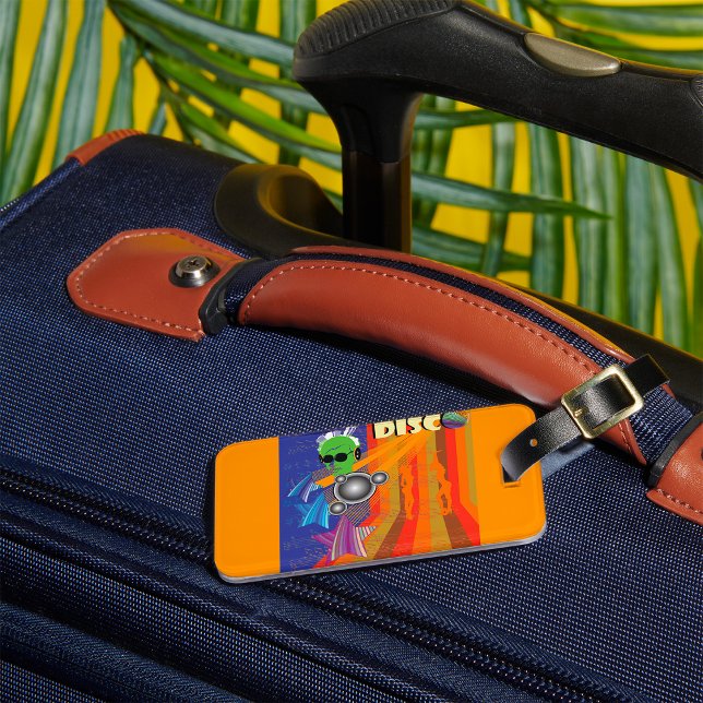 Retro Disco Party 70s Funk Art  Luggage Tag (Creator Uploaded)