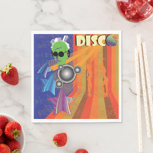 Retro Disco Party 70s Funk Art  Napkin