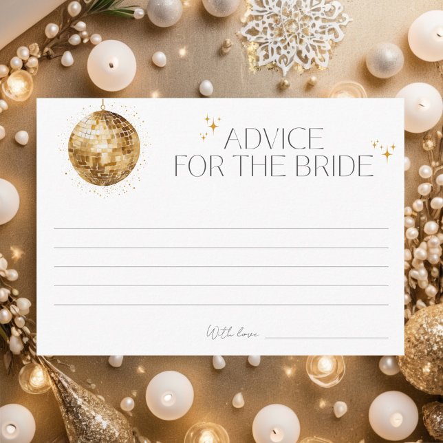 Retro Disco Party Advice For The Bride Enclosure Card (Creator Uploaded)