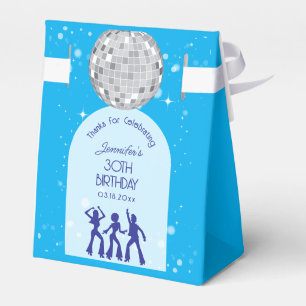 Retro Disco Party Birthday Thanks For Celebrating Favor Box