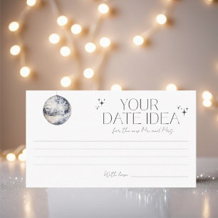Retro Disco Party Date Night Idea Enclosure Card