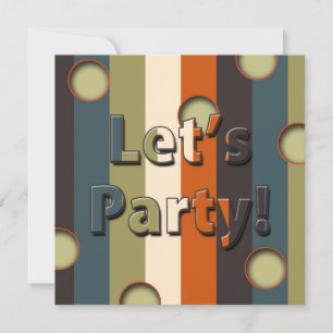 RETRO -DISCO PARTY INVITATION -multi-purpose